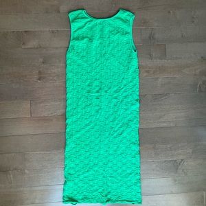 Green bodycon textured dresss